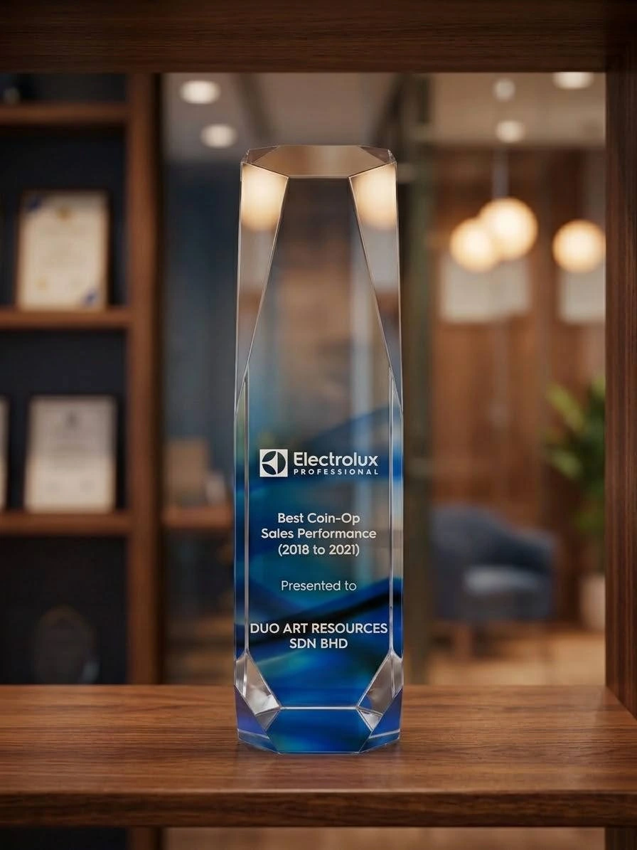 Electrolux Professional award to Laundry Sifu for Best Coin-Op Sales Performance 2018-2021, expert in Electrolux Laundry Machine Service