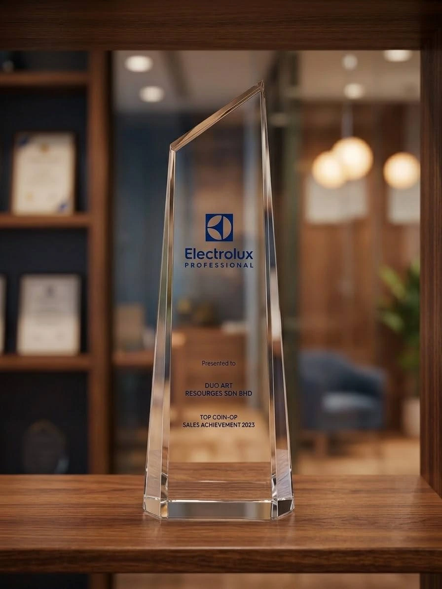 Laundry Sifu award for Top Coin-Op Sales Achievement 2023, trusted Electrolux Laundry Machine Service provider in Malaysia